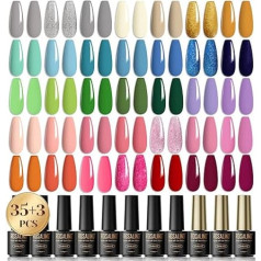 ROSALIND УФ лак для ногтей набор, 35 + 3 шт. гель лак для ногтей серый белый оранжевый синий зеленый розовый блеск цвет гель ногтей для ногтевой ст