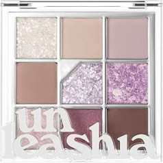 UNLEASHIA Glitterpedia - Палитра теней для век - 9 оттенков - различные текстуры от матовых до глиттерных теней для век - веганская косметика - корейская