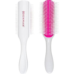Denman Curly Hair Brush D4 (Cherry Blossom) 9 Rows Styling Brush для укладки, выпрямления длинных волос и создания локонов - для женщин и мужчин