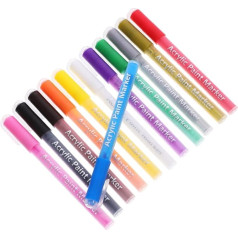 12 Pieces Nail Art Pens, Маникюр Рисование DIY Инструмент Маникюр Инструменты Красота Инструменты Декор Ногтей Живопись Ручки, Маникюр Живопись Ручки