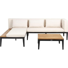 Bracciano 3-Seater Lounge Set 2-Piece Right Certified Wood Light Brown