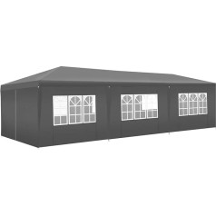 tectake® Gazebo 3 x 9 м, садовая беседка с 8 съемными боковыми панелями и 6 окнами, кемпинговая палатка с водонепроницаемым брезентом с УФ-защитой, па