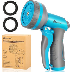 AUTOMAN Gartenschlauchdüse, 8 Muster, Gartenschlauchsprüher, robuste Hochdruck-Wasserschlauchdüse für Haustiere Baden und Reinigen, Autowaschen, Bewässerung von Pflanzen im Rasen und Garten &