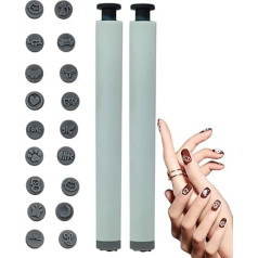 Fingernagel-Stempelstifte, Nagelstempelwerkzeug, Silikon, wischfest, Maniküre-Werkzeug für Frauen, Mädchen, Teenager, Kinder, Familie