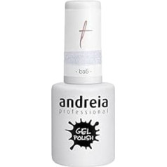 Andreia Полуперманентный гель-лак для ногтей BA6 Clear Glitter - оттенки серого и фиолетового - 10 мл