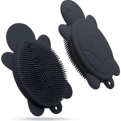 JSYUTYUZ Weiche Silikon-Körperbürste für Männer und Frauen, leicht zu reinigende Silikon-Gesichtsbürste, Körperbürste (grau)