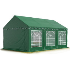 Тент для вечеринок TOOLPORT, шатер, садовый павильон 3 x 6 м, брезент ПВХ, 700 N в темно-зеленом цвете, водонепроницаемый