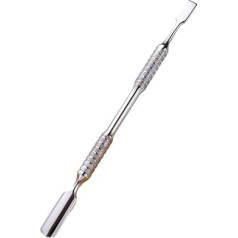 Edelstahl Nagelhautschieber Doppelendschieber Metallspatel Reiniger Nagelhautentferner für Maniküre Pediküre