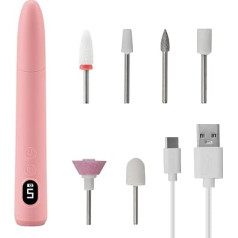 Беспроводные электрические ногтей сверло бит портативный перезаряжаемые электрические ногтей файл набор для акриловых гелевых ногтей