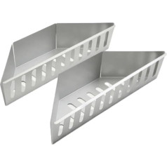 GOXQIT Kohlekörbe 2PCS Holzkohle Korb Set BBQ Holzkohle Grill Korb Halter Grillen Zubehör Verzinktem Outdoor BBQ Holzkohle Korb Sets FüR Hitze