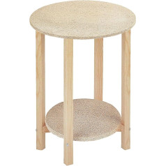 21000 Gazte Table Round Wood без лака для ногтей