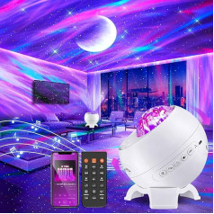 Проектор звездного неба COOLNIGHT, лампа северного сияния, галактика, проектор северного сияния с Bluetooth, ночник, 180 режимов света, 15 вариантов бе