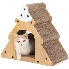 FUKUMARU Когтеточка для кошек, картонный домик для когтей, широкая когтеточка для кошек, вертикальная картонная когтеточка для кошек, защита м