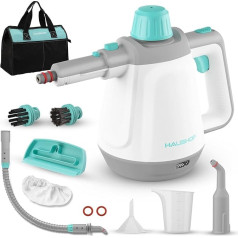 HAUSHOF Ручной пароочиститель 450 мл, 1200 Вт Ручной пароочиститель для всего с 8 аксессуарами, давление пара 3,0 бар для размягчения грязи и жира с 