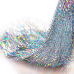 Boao 10000 Strands Icicle Tinsel Christmas Tree Decorations Iridescent Tinsel Foil Fringe for Home Holiday Birthday Graduation Accessories Hair Decoration Funny Cat (Silver)