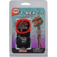 Набор брелоков с головой Рекса - включает 1 раскрашенную вручную пластиковую голову, 1 металлическую застежку, 20 футов пластикового шнурка R