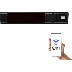Инфракрасный обогреватель HOME It® | 1500 Вт Инфракрасный обогреватель для патио для настенного монтажа с WiFi и App управлением, 9 настроек тепла, с