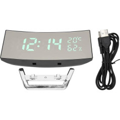 Tnfeeon Цифровые будильники с изогнутым экраном Smart Light Sensor LED Clock 12/24H Display Mode for Bedroom Office Dorm