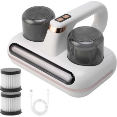 Ручной пылесос, 10 Kpa всасывания матрас пылесос пылесос клещей удаления пыли с 2 фильтрами 80000 вибрации для кровати / дивана / ковер