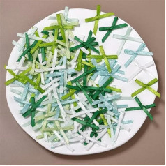 100 штук мини атласных лент, цветов, бантов, галстуков для DIY ремесел, скрапбукинга, украшений, аксессуаров, украшения волос и одежды