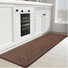 Кухонный коврик Color G 45 x 150 см, моющийся нескользящий впитывающий кухонный коврик для кухни, столовой, прачечной, прихожей (коричневый)