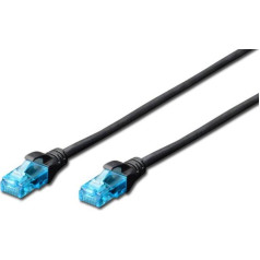 Патч-корд rj45-rj45, cat.5e, u/utp, avg 26/7, пвх, 0.25 м, черный
