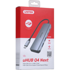 концентратор usb-c 3.1, 2x usb-a, 2x usb-c, 5 гбит/с