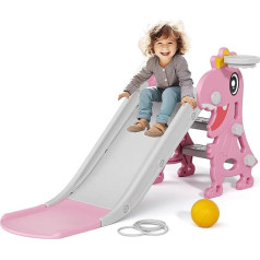 XJD Детская горка на открытом воздухе и в помещении с баскетбольным кольцом Детская горка от 1 года Горка для малышей Водная горка Садовая го