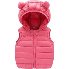 AIEOE Детская пуховая куртка без рукавов с капюшоном Пуховый жилет Пальто без рукавов Осень и зима Одежда Комфортно держать тепло Яркие цвет