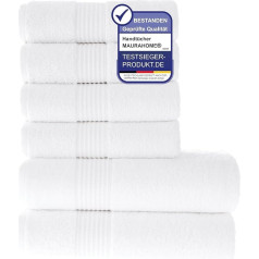 MAURAHOME Luxus Badetüch Set 100% Baumwolle, Hotel & Spa Qualität. 2 больших бадетючера 70x140, 4 больших ручных бадетючера 50x100, шнелл-трокненде фроттиертюхер, вайх, плюшиг 