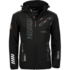 Geographical Norway Royal Men's Softshell Jacket, Мужская водонепроницаемая куртка с капюшоном, Ветровка на открытом воздухе, Тактическая куртка, Зима, Идеально 