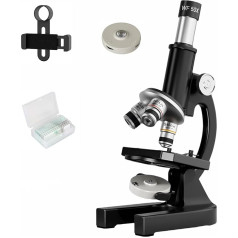 Микроскоп для студентов и взрослых, 200-4000X увеличение, мощный биологический образовательный микроскоп (черный)