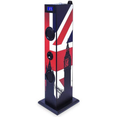 BigBen Sound Tower TW5 Union Jack с микрофоном, USB-портом и пультом дистанционного управления