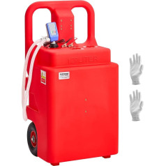 Топливная тележка VEVOR, 121 л, канистра с электрическим насосом для перекачки топлива 9,46 л/мин, шланг подачи 1,2 м, форсунка с датчиком автостопа