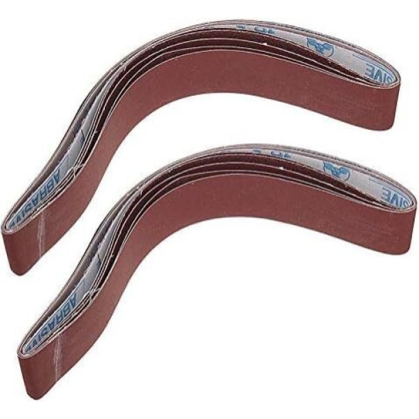 Schleifband,Schleifpapier,Schleifbänder, 10 Stück 40 mm x 740 mm Schleifbänder Körnung 40 bis 1000 for Winkelschleifer Bandschleifer Aufsatz Schleifwerkzeuge(40)