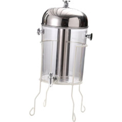 perfk 8 Liter Saftspender mit Ständer kaltem Getränkspender Leichtes Teemilcheimer Mehrzweck für große Versammlungen, Weiße Klammer