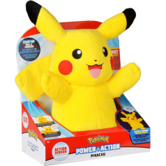 Jazwares Интерактивная игрушка Pokemon power action pikachu, плюшевая, 25 см