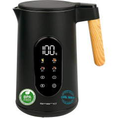 Чайник EMERIO из нержавеющей стали 1,7 л | Изолированные двойные стенки | Выбор температуры 40-100°C с шагом 5°C | Дисплей с запрограммированными вид