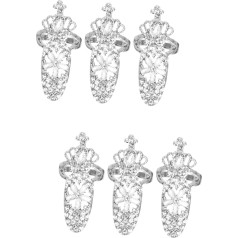 Ювелирные изделия 6 шт. костяшки ногтей ювелирные изделия нежные декоративные для женщин ногти запястье палец кольцо крон ювелирные издел