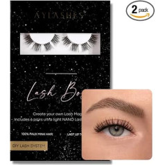 AYLASHES - DIY наращивания ресниц Макси коробка LASH BOSS | 6 пар ресниц | до 7 дней держать | ресницы DIY набор для дома | искусственные ресницы | клей ресн