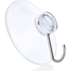 Nordstern Присоски с крючками - 10 штук - Прозрачные присоски для окон, ванной комнаты и кухни - Идеально подходят для украшения окон, сказочных ог