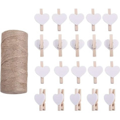 Gudotra 100 метров джутового шпагата + 100 колышков Деревянное ремесло