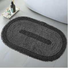 Bonny Home Овальный хлопковый коврик для ванной, коврик для ванной, мягкий коврик для ванной и душа, для ванной, душа и туалета, машинная стирка (