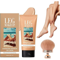 Miracle De Paris Leg Makeup, Miracle De Paris Body Coverage Perfector, Tattoo Cover Up Cream, Sweat-Proof Tattoo Cover Up Cream with Body Makeup Brush (2#+Brush)