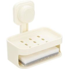 Карта поиска Сейфеншале с саугнапфом, абнехембар и видервендбар, Wandmontage, Doppelstab-Seifenhalter für Dusche, kein Bohren, Schwammhalter für Badezimmer, Küche, Beige, 1 Stück