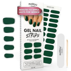 MOYOU LONDON Полуотверждаемые УФ-гелевые полоски - упаковка из 20 - Гелевая фольга для ногтей ультрафиолетового отверждения для маникюра салонно
