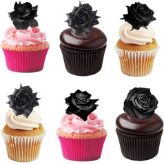 30 Съедобных топперов для торта Черные розы