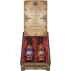 Psycho Juice Dark Arts Collection Geschenkbox aus Holz, 70 % Ghost Pepper, 70 % Scorpion Chilisauce, 148 мл, острый соус