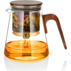 ZENS Волшебный стеклянный чайник с ситечком, заварник для некрепкого чая с магнитной крышкой, заварник для приготовления чая, ручка чайника 