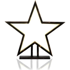 hellum 579291 Светодиодная рождественская звезда с канатом, классический теплый белый, диаметр 50 см, рождественское украшение в помещении, кабел